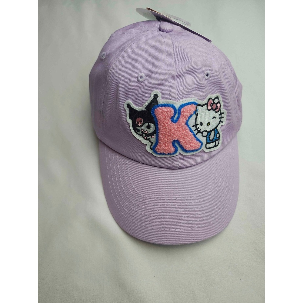 Sanrio Kuromi Hello Kitty Purple‎ Baseball Cap Hat Chenille Patch NEW